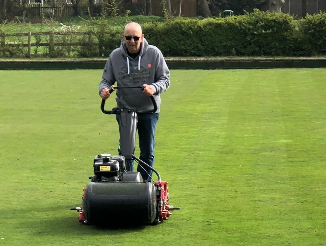 2026 Les mowing the green-2