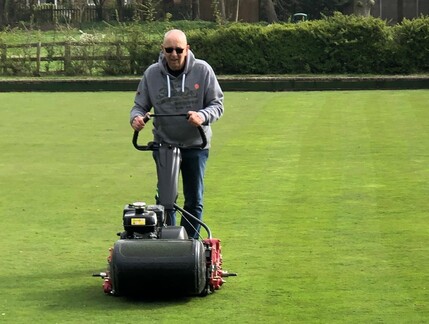 2026 Les mowing the green-2